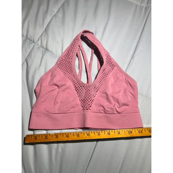 Victoria’s Secret VSX mesh Sports Bra Women’s MEDIUM Cami‎ PINK Strappy - Picture 6 of 6